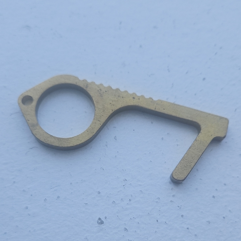 Brass Key Button Pusher - Antimicrobial!